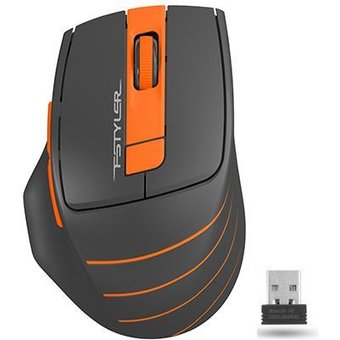  Мышь A4 Fstyler FG30 серый/оранжевый USB 