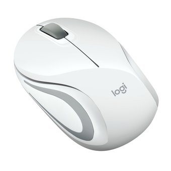  Мышь Logitech Mini M187 белый/серый USB 