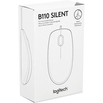  Мышь Logitech B110 Silent черный/серый silent USB2.0 