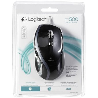  Мышь Logitech M500 черный/серебристый USB 