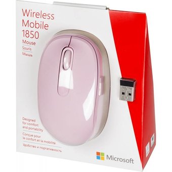  Мышь Microsoft Mobile Mouse 1850 розовый USB 