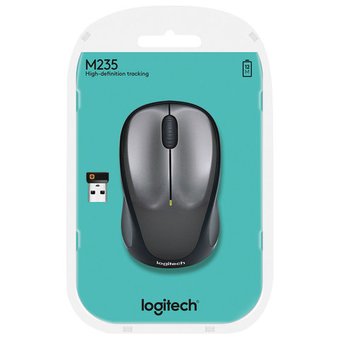  Мышь Logitech M235 (910-002201) серый/черный USB1.1 