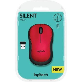  Мышь Logitech M220 (910-004880) красный silent USB 
