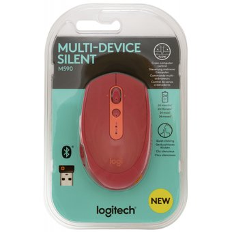  Мышь Logitech M590 красный silent BT 