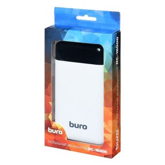  Внешний аккумулятор Buro RC-16000-WT Li-Ion 16000mAh 2.1A белый 2xUSB 