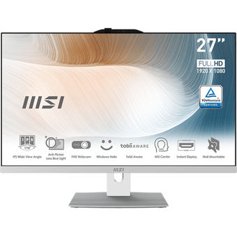  Моноблок MSI Modern AM272P 12M-238XRU (9S6-AF8212-238) White 27" FHD i5-1240P/16Gb/512Gb SSD/DOS/k+m 