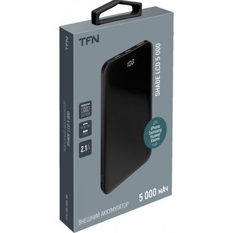  Внешний аккумулятор TFN 5000mAh Shade LCD (чёрный) 