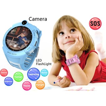  Детские часы телефон с gps трекером Smart baby watch Q360 розовый 
