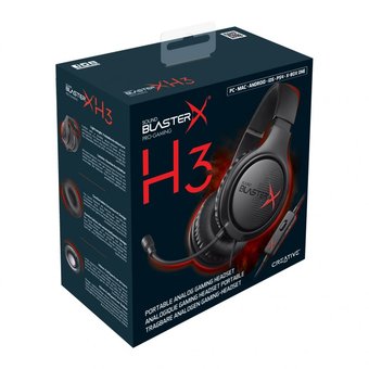  Наушники с микрофоном Creative Sound BlasterX H3 черный (70GH034000000) 