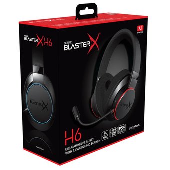  Наушники с микрофоном Creative Sound BlasterX H6 черный (70GH039000000) 