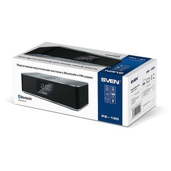  Колонка портативная Sven PS-190 черный 10W 2.0 BT/USB 10м 2000mAh 