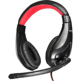  Наушники с микрофоном Oklick HS-L100 черный/красный (NO-530) 
