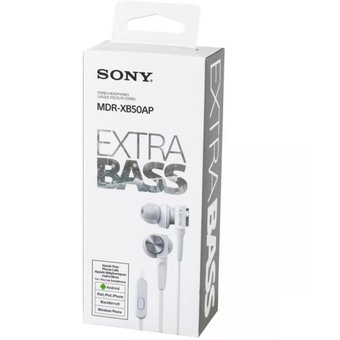  Наушники Sony MDR-XB50AP 1.2м белый 