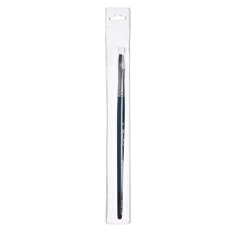  Кисть Roubloff  premium Белка микс серия Squirrel mix Flat № 8 ручка  короткая синяя с окрашенным кончиком/ белая обойма (9155997) 
