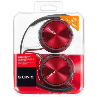  Наушники накладные Sony MDR-ZX310 1.2м красный 