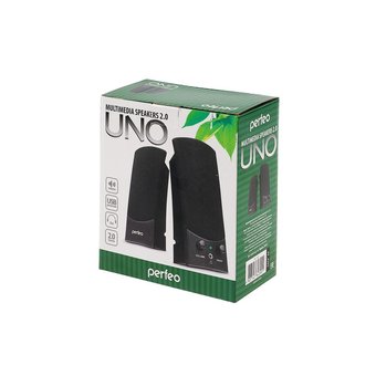  Колонки Perfeo UNO 2.0, мощность 2х3 Вт (RMS), чёрн, USB (PF-210) 