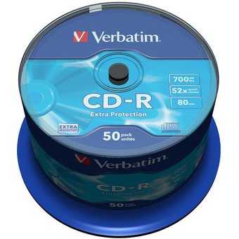  Диск CD-R Verbatim 700Mb 52x Cake Box DataLife (50шт) 43351 
