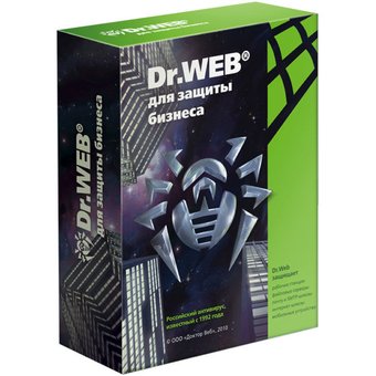 ПО DR.Web Медиа-комплект для бизнеса сертифицированный, версия 10 (BOX-WSFULL - 10) 