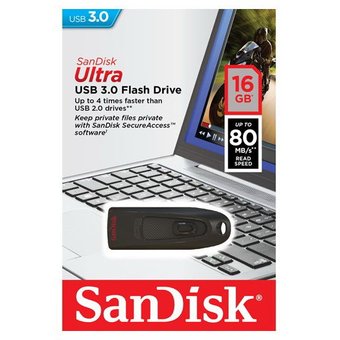  USB-флешка Sandisk 16Gb Ultra SDCZ48-016G-U46 USB3.0 черный 
