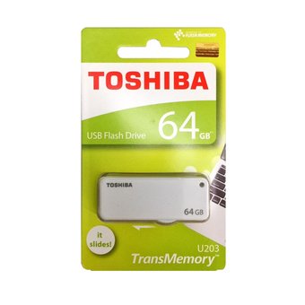  USB-флешка Toshiba 64Gb U-Drive U203 THN-U203W0640E4 USB2.0 белый 