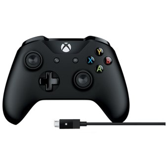  Геймпад Microsoft Xbox One + USB кабель для ПК черный USB Беспроводной виброотдача обратная связь 