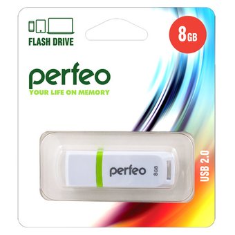  USB-флешка Perfeo C11 White (PF-C11W008) 8GB 2.0 