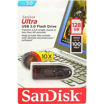  USB-флешка Sandisk 128Gb Ultra SDCZ48-128G-U46 USB3.0 черный 