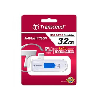  USB-флешка Transcend 32Gb Jetflash 790 TS32GJF790W USB3.0 белый 