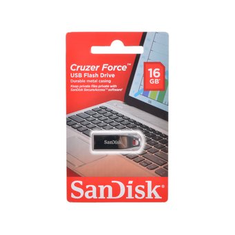  USB-флешка Sandisk 16Gb Cruzer Force SDCZ71-016G-B35 USB2.0 серебристый/красный 
