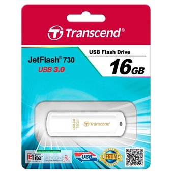  Flash Drive Transcend 16Gb Jetflash 730 TS16GJF730 USB3.0 белый 