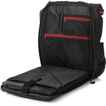  Рюкзак для ноутбука 17.3" HP OMEN X Transceptor Backpack черный/красный (3KJ69AA) 