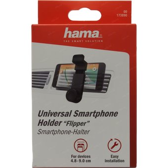  Автомобильный держатель Hama Flipper черный для смартфонов (00173890) 