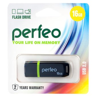  USB-флешка Perfeo C11 Black (PF-C11B016) 16GB USB 2.0 
