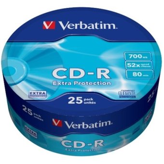  Диск CD-R Verbatim 700Mb 52x Cake Box (25шт) (43726) 