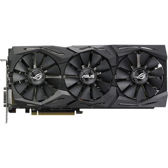  Видеокарта Asus ROG-STRIX-RX580-T8G-GAMING PCI-E AMD Radeon RX 580 8192Mb 256bit GDDR5 1411/8000 DVIx1/HDMIx2/DPx2/HDCP Ret 