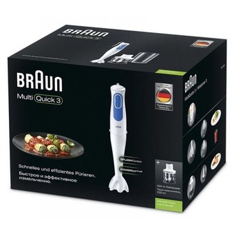  Блендер погружной Braun 4192-MQ3020WH Pasta белый/синий 