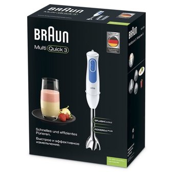  Блендер погружной Braun MQ3000 Smoothie + белый 