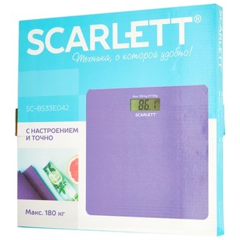  Весы напольные Scarlett SC-BS33E042 сиреневый 