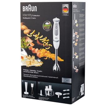  Блендер погружной Braun MQ5077 Buffet+ белый/серый 