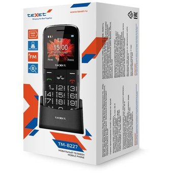  Мобильный телефон teXet TM-B227 черный 