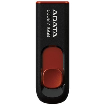  USB-флешка 16GB USB 2.0 A-DATA Black/Red AC008-16G-RKD 