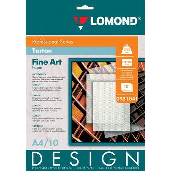  Бумага Lomond 0921041 A4/200г/м2/10л./белый матовое шотландка для струйной печати 