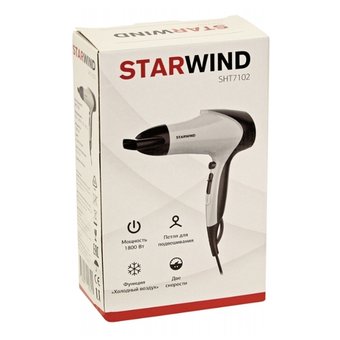  Фен Starwind SHT7102 белый/черный 