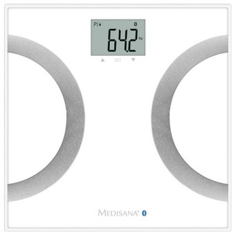  Весы напольные электронные Medisana BS 445 Connect белый/серебристый 