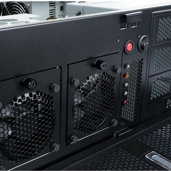  Серверный корпус Inwin IW-R400-01N (6131851)/USB3.0*2/Rear fan 8025mm 4200RPM*2/Front fan 8025mm 4200RPM*2/Front door/Air filter for front door 
