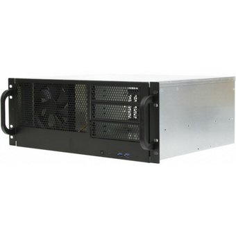 Серверный корпус Procase RM438-B-0 4U server case,3x5.25+8HDD,черный,без блока питания,глубина 380мм, MB ATX 12"x9.6" 