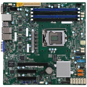  Материнская плата SuperMicro MBD-X11SSH-LN4F-B C236 S1151 MATX BLK 