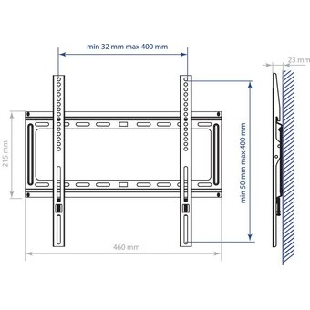  Кронштейн Kromax IDEAL-3 белый 22"-65" макс.50кг фиксированный 