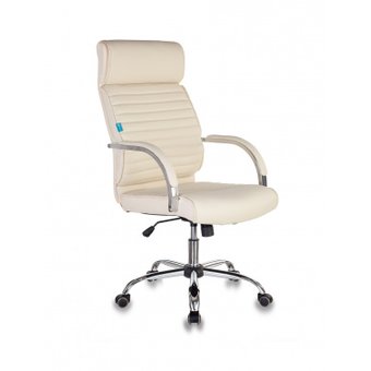  Кресло руководителя Бюрократ T-8010SL/IVORY слоновая кость искусственная кожа крестовина хром 