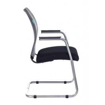  Кресло Бюрократ CH-599AV/32G/TW-11 на полозьях серый TW-32K03 сиденье черный TW-11 